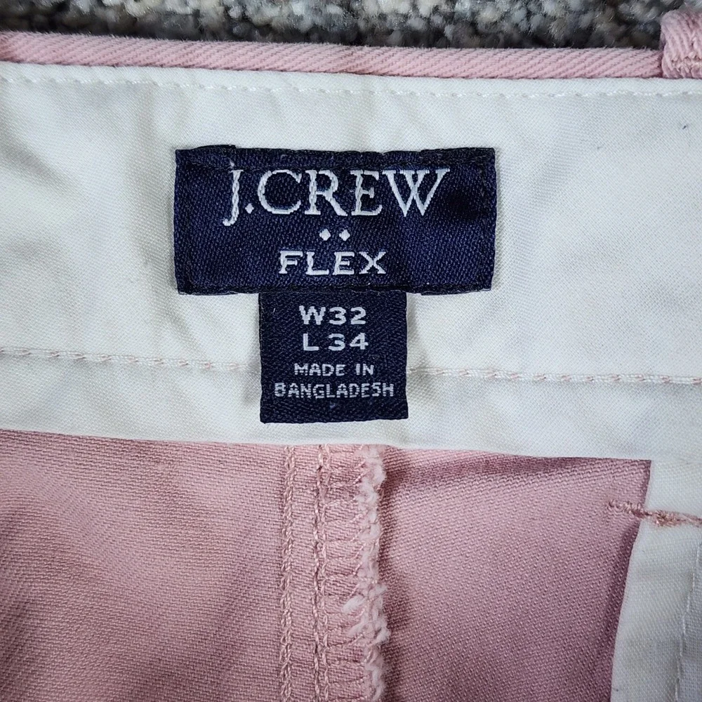 J.Crew Chino Pants Mens 32x34 Slim Flex Stretch Pink Excellent